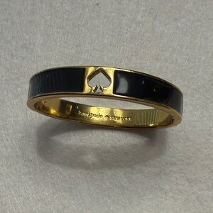 Kate Spade Black and Gold Spade Bangle